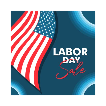 Sale on Labor Day  Illustration