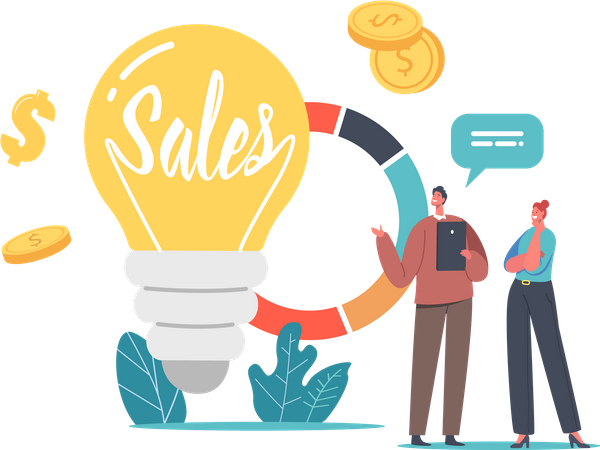 Sales Analytics Information  Illustration