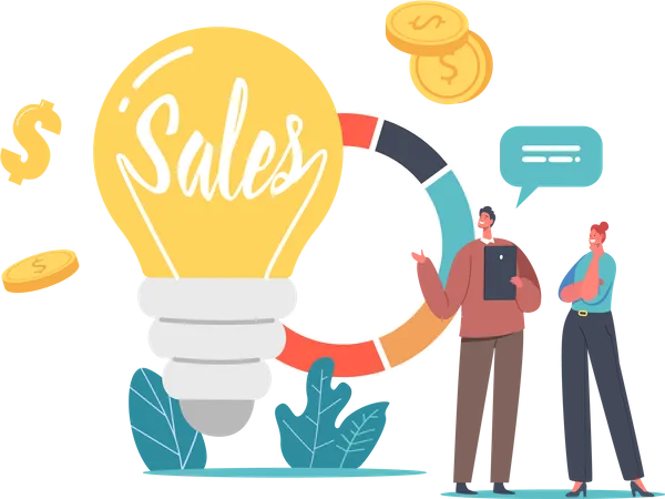 Sales Analytics Information  Illustration