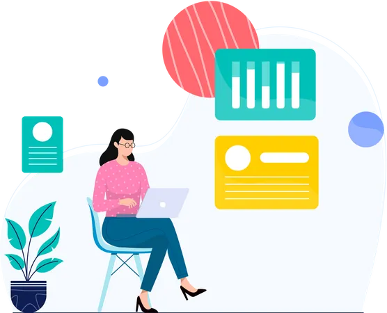 Sales Data Review Illustration