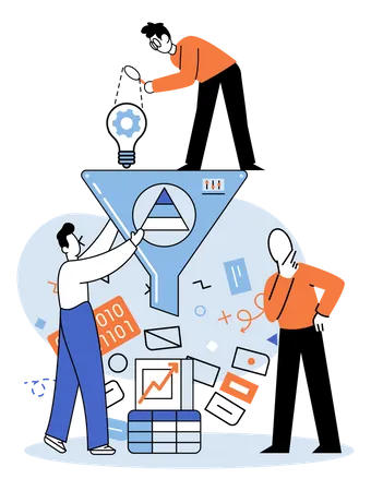 Sales Funnel  Illustration