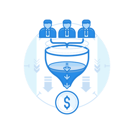 Sales Funnel  Illustration