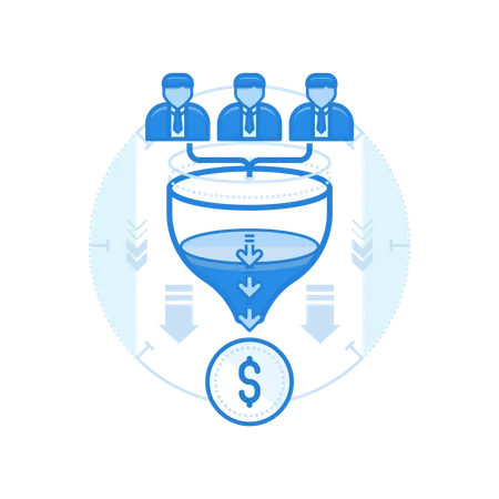 Sales Funnel  Illustration