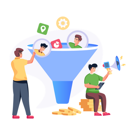 Sales Funnel  Illustration