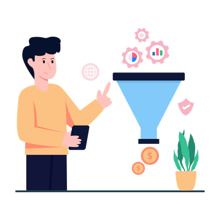 Sales Funnel  Illustration