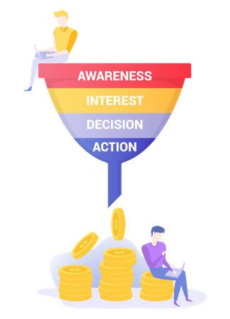 Sales funnel  Illustration