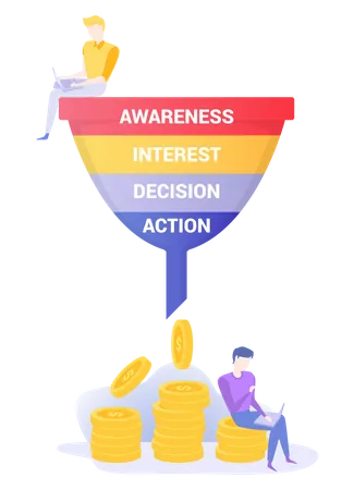 Sales funnel  Illustration