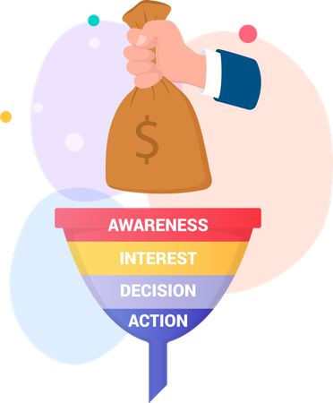 Sales funnel stage  Illustration