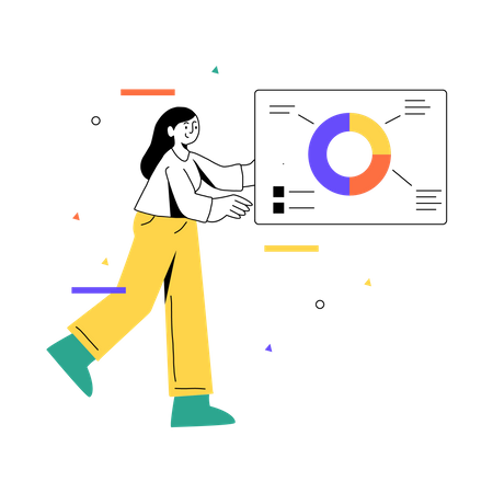 Sales growth chart  Illustration