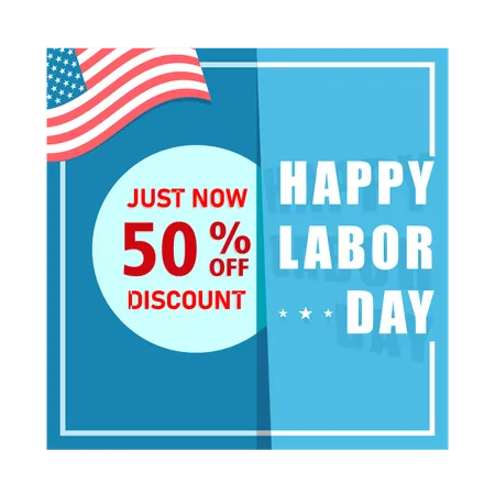 Sales marketing advertisement for Labor Day  Illustration