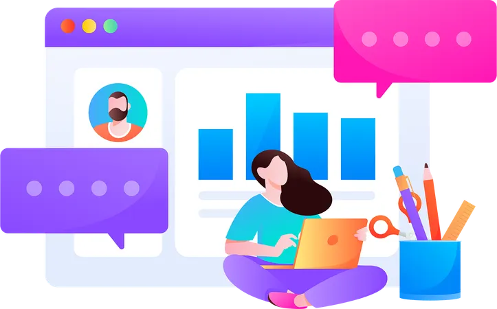 Sales Presentation  Illustration