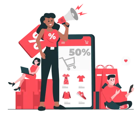 Sales Promotion  Illustration