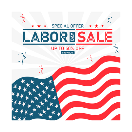 Sales promotion on Labor Day  Illustration