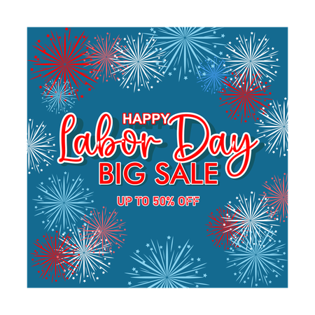 Sales promotion on Labor Day in America  Illustration