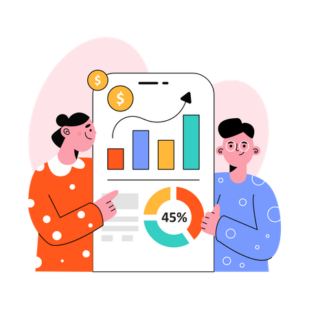 Sales report  Illustration