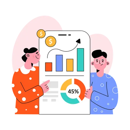 Sales report  Illustration