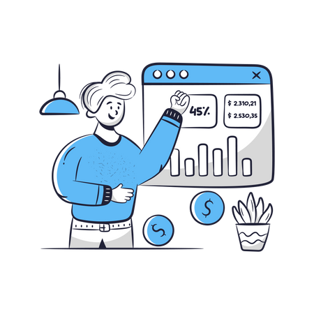 Sales Revenue Growth  Illustration