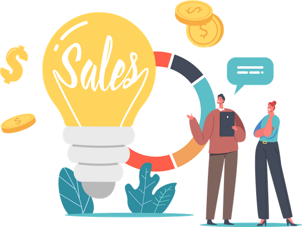 Sales Analytics Information Illustration