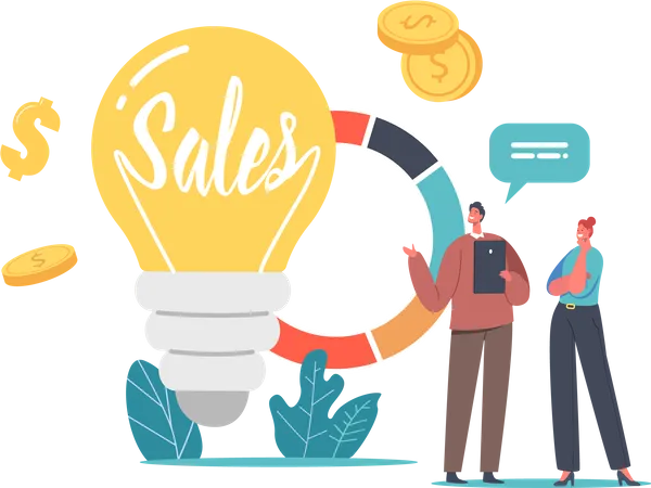 Sales Analytics Information Illustration
