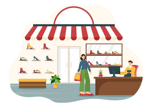 Salida de calzado  Illustration