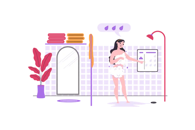 Salle de bain intelligente  Illustration