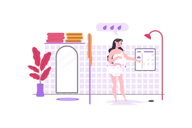 Salle de bain intelligente  Illustration