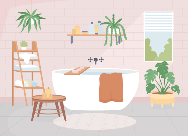 Salle de bain scandinave  Illustration