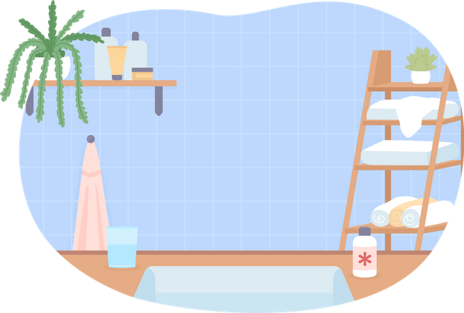 Salle de bain vide  Illustration