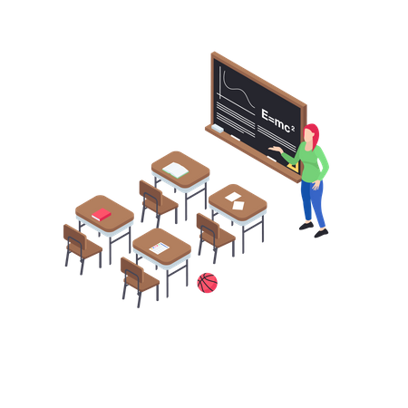 Salle de classe éducative  Illustration