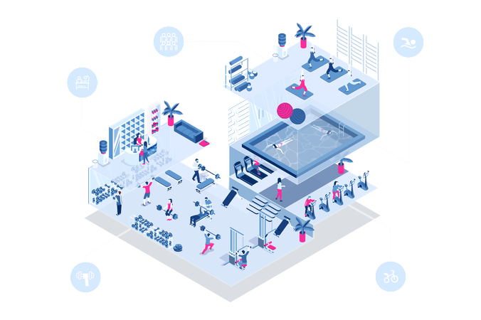 Salle de fitness  Illustration