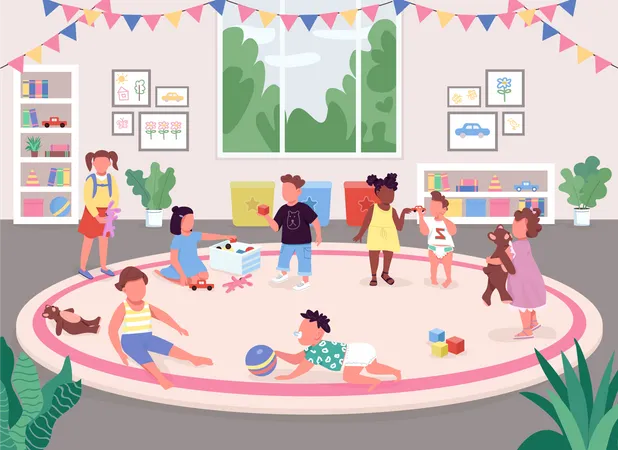 Salle de maternelle  Illustration