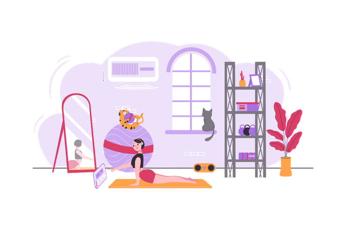 Salle de sport intelligente  Illustration