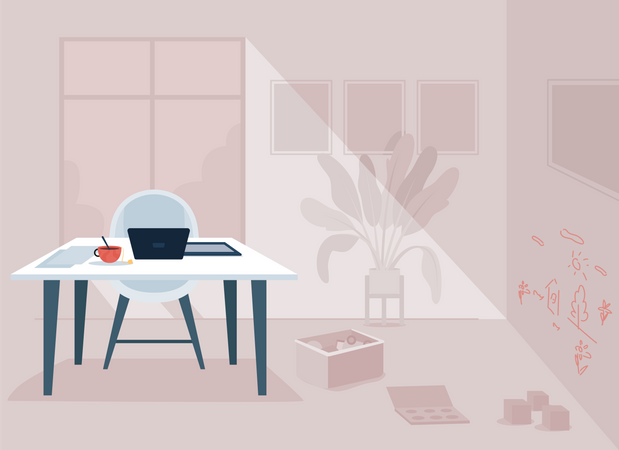 Salle de travail  Illustration