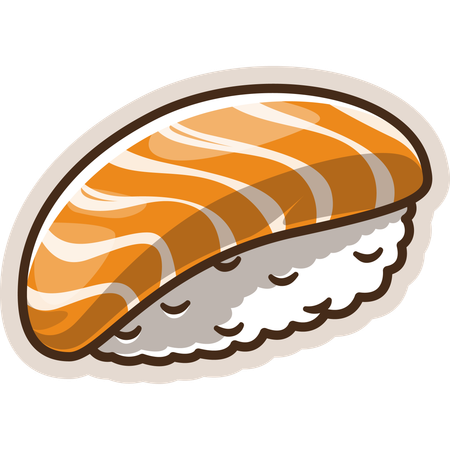 Sushi de salmão  Ilustração