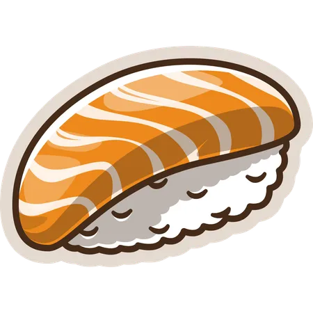 Sushi de salmão  Ilustração