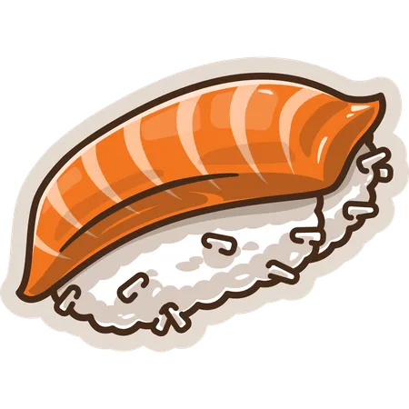 Sushi de salmão  Ilustração