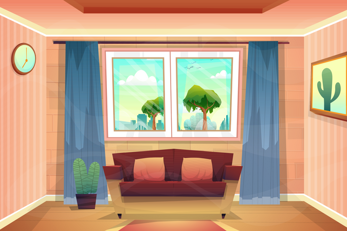 Sala de estar  Ilustración