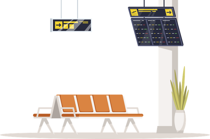 Salle d'attente des passagers  Illustration