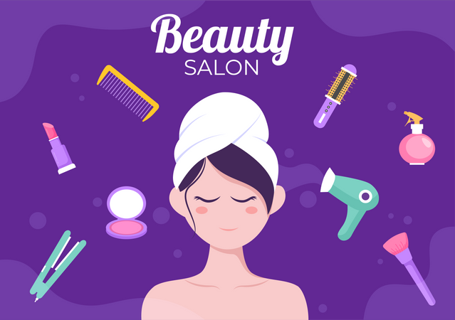 Salón de belleza  Ilustración
