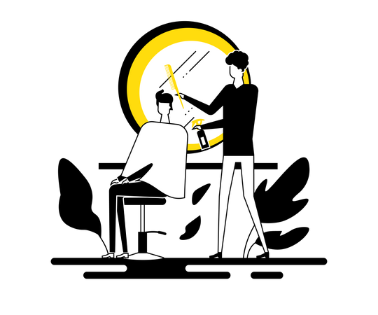 Salon de coiffure  Illustration