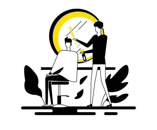 Salon de coiffure  Illustration