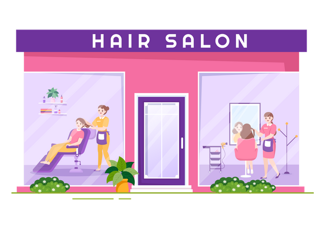 Salon de coiffure  Illustration