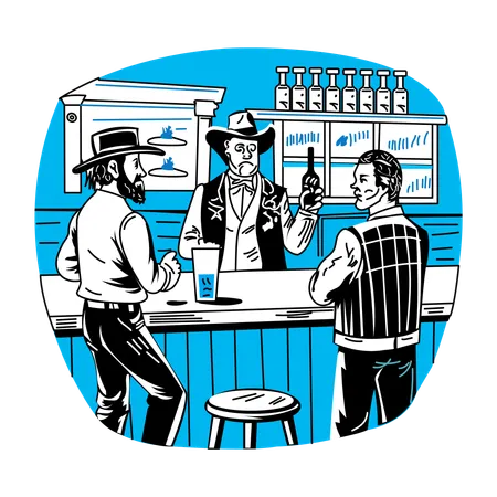 Saloon Bar  Illustration