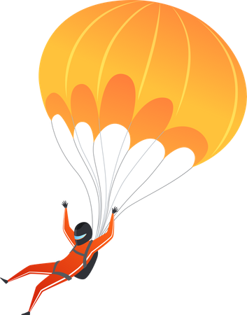 Saltar con paracaídas  Ilustración