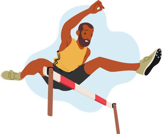 Salto de obstáculos Ilustración