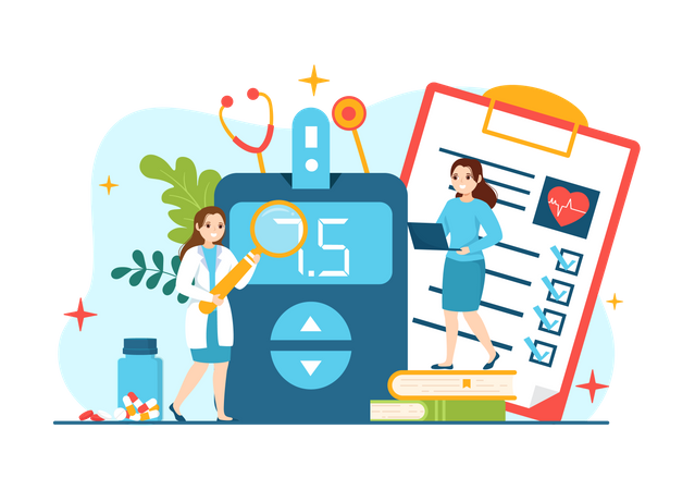 Salud de la diabetes  Ilustración