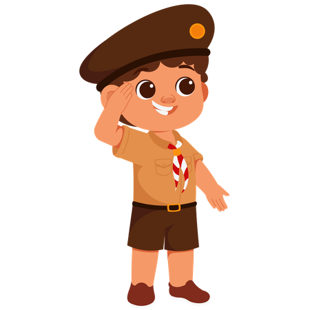 Salut des scouts  Illustration