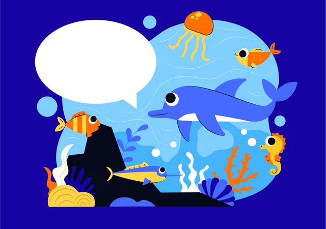 Salvar a vida marinha  Ilustração