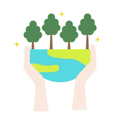 Salve a floresta  Ilustração