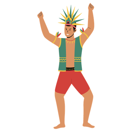 Dançarinos de samba brasileiros masculinos  Ilustração